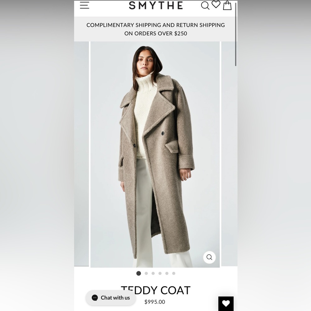 Smythe Teddy coat in greige